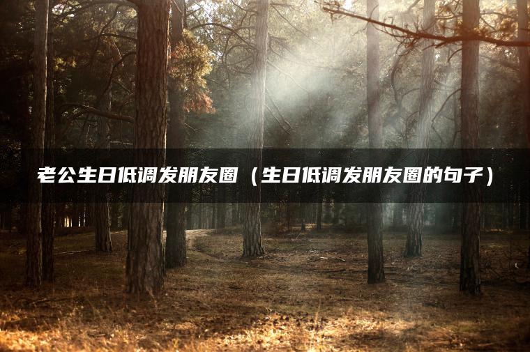 老公生日低调发朋友圈（生日低调发朋友圈的句子）
