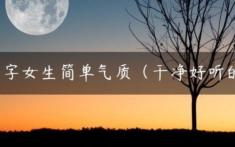 抖音名字女生简单气质（干净好听的昵称）