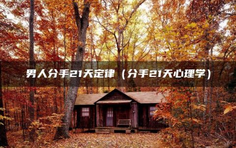 男人分手21天定律（分手21天心理学）