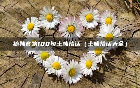 撩妹套路100句土味情话（土味情话大全）