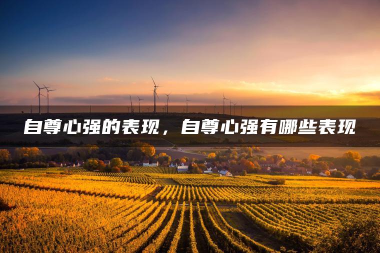自尊心强的表现，自尊心强有哪些表现