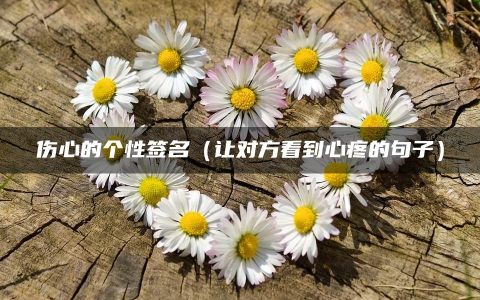 伤心的个性签名（让对方看到心疼的句子）