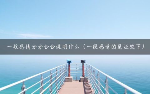 一段感情分分合合说明什么（一段感情的见证放下）