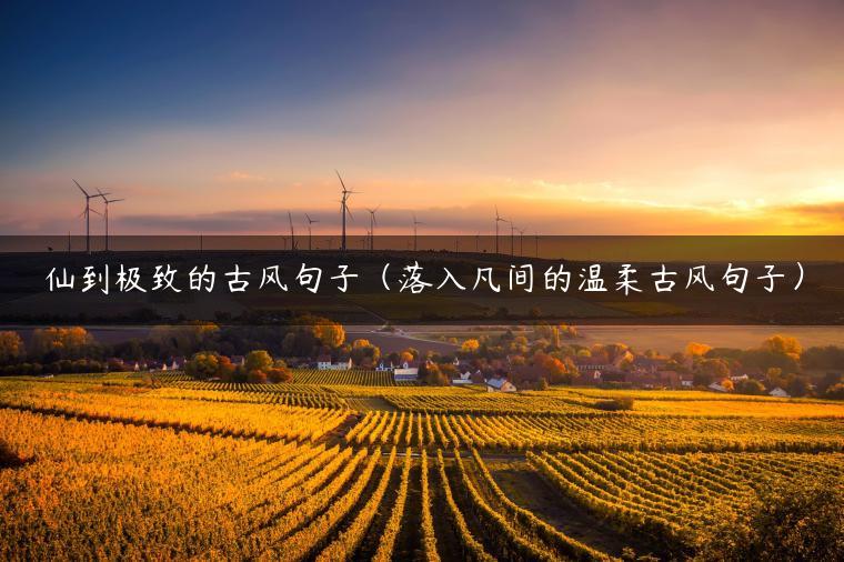 仙到极致的古风句子（落入凡间的温柔古风句子）