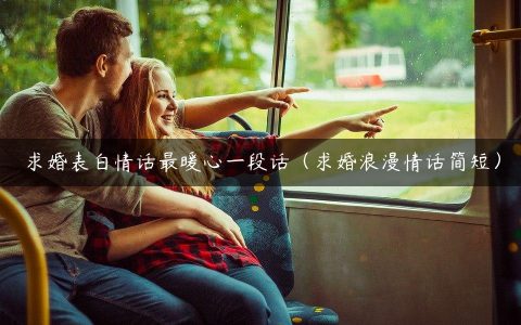 求婚表白情话最暖心一段话（求婚浪漫情话简短）