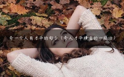 夸一个人有才华的句子（夸人才华横溢的一段话）