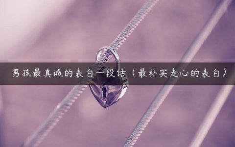 男孩最真诚的表白一段话（最朴实走心的表白）