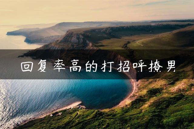 回复率高的打招呼撩男
