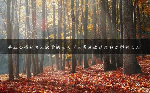 事业心强的男人欣赏的女人（大多喜欢这几种类型的女人）